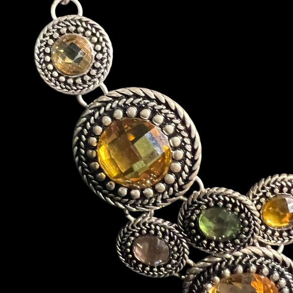 Premier Designs Multicolor Gem Necklace Boho Elegant Trendy Artistic Festival - Picture 3 of 6